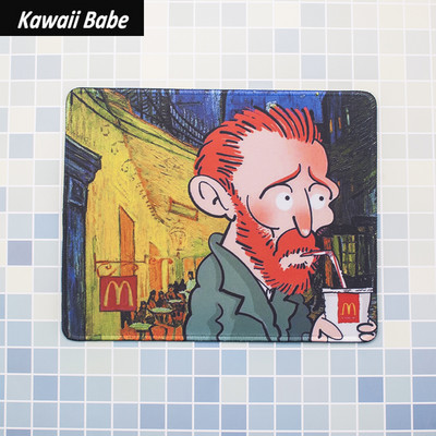 Prekrasna kawaii slatka podloga za miša Van Gogh Veliki podlošci za stol Vodootporni uredski ukrasi za dom Podloga za šalice Protuklizna soba za djevojčice i dječake