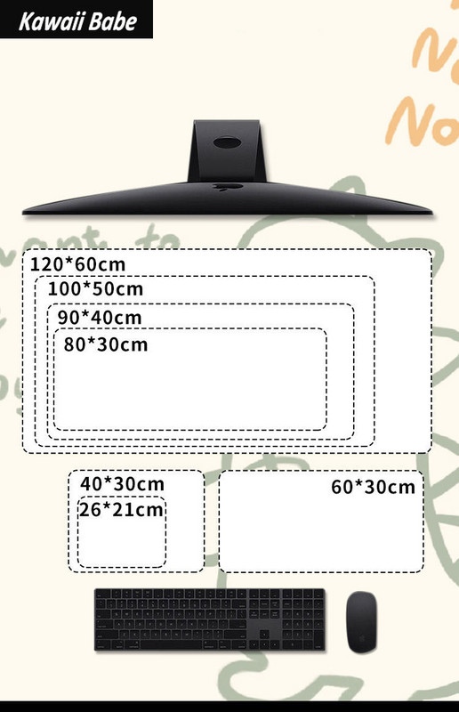 Egérpad Laptop Egéralátét Játékasztali szőnyegek Aranyos egérpad Íróasztal egerekhez Kawaii Irodai kiegészítők 22x18cm