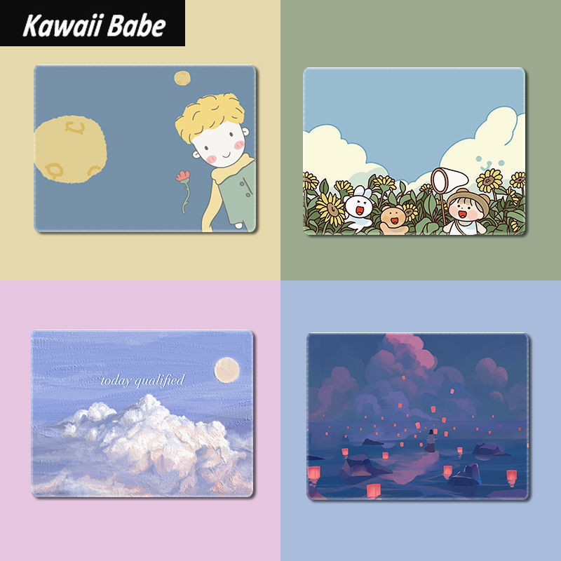 Egérpad Laptop Egéralátét Játékasztali szőnyegek Aranyos egérpad Íróasztal egerekhez Kawaii Irodai kiegészítők 22x18cm