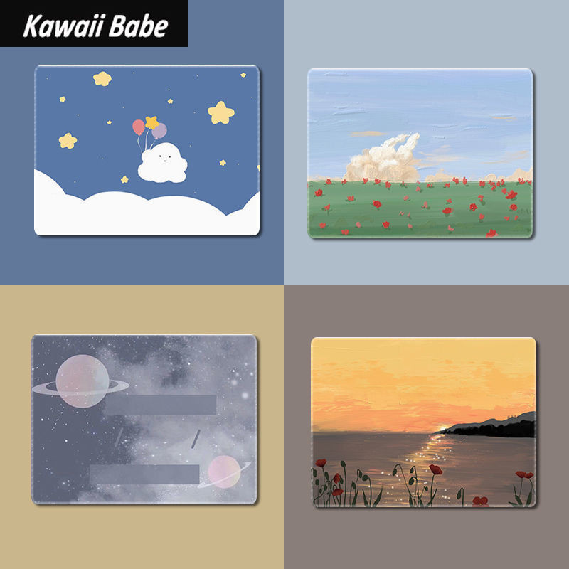 Egérpad Laptop Egéralátét Játékasztali szőnyegek Aranyos egérpad Íróasztal egerekhez Kawaii Irodai kiegészítők 22x18cm