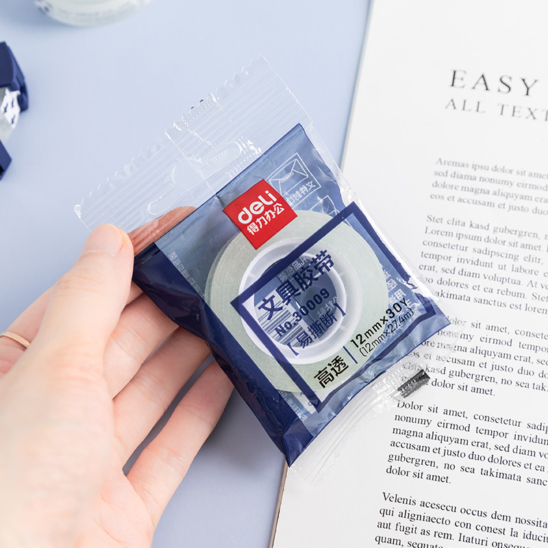 MOHAMM 2 Rolls Απλή διαφανή ταινία με δοσομετρητή για καθαρή συσκευασία δώρου Σχολικά προμήθειες γραφείου