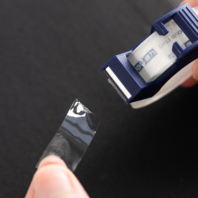 MOHAMM 2 Rolls Απλή διαφανή ταινία με δοσομετρητή για καθαρή συσκευασία δώρου Σχολικά προμήθειες γραφείου