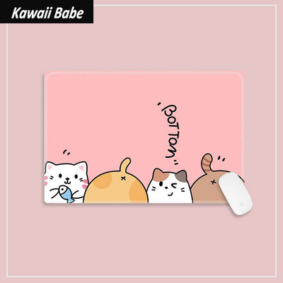 Desk Mats Gamer Cute Desk Mats Kawaii Mouse Pad Gaming Tipkovnica Desktop Deskpad for Office Home PC Computer Students 22x18cm