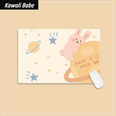 Desk Mats Gamer Cute Desk Mats Kawaii Mouse Pad Gaming Tipkovnica Desktop Deskpad for Office Home PC Computer Students 22x18cm
