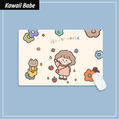 Desk Mats Gamer Cute Desk Mats Kawaii Mouse Pad Gaming Tipkovnica Desktop Deskpad for Office Home PC Computer Students 22x18cm