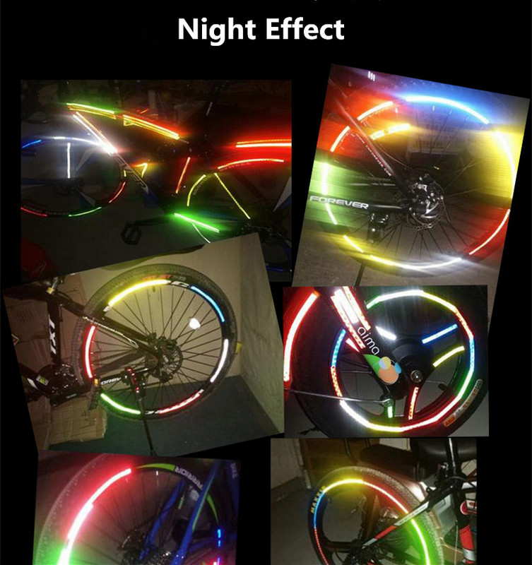 8 m jalgrattakaunistus helkurkleebis Mänguasjad tasakaal auto käru ööohutuse hoiatus pedaaliga sõitmine profiili silt kleeplint