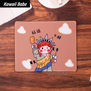 Подложка за мишка Deskpad 21*26cm Kawaii Pad Gaming Wrinting Сладки подложки за бюро Офис Домашен компютър Компютър Протектор за клавиатура момиче картини