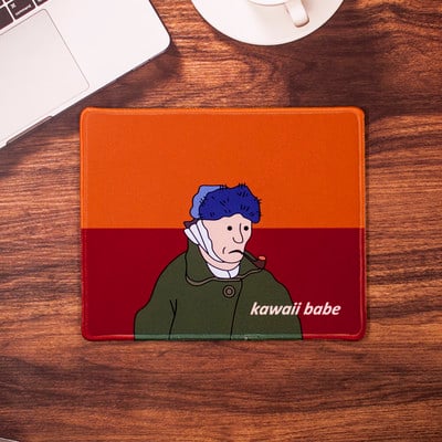 Mouse Pad Deskpad 21*26cm Kawaii Pad Gaming Wrinting Cute Desk Mats Office Home PC Computer Keyboard Protector girl paintings