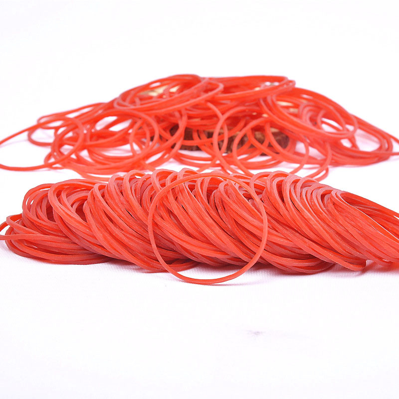 100 vienetų / pakuotė raudona, apvali guma