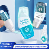 Bandă adezivă dublă reîncărcabilă Bandă adezivă cu role 6mm*8m cu lipici de reîncărcare pentru articole de papetărie DIY