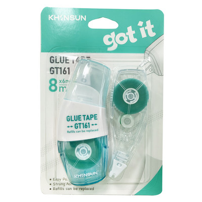 Bandă adezivă dublă reîncărcabilă Bandă adezivă cu role 6mm*8m cu lipici de reîncărcare pentru articole de papetărie DIY