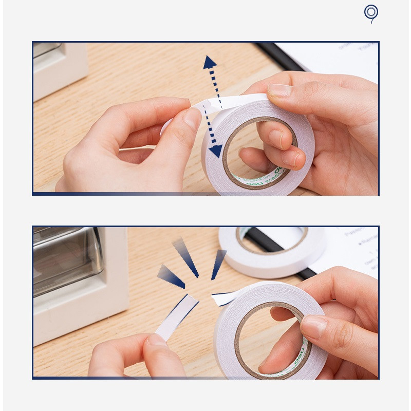 1 kom dvostrano ljepljive trake 9/12/18/24 mm 10 Y jako ljepljive papirnate trake za časopise Naljepnice za kućne DIY umjetničke obrte A6590