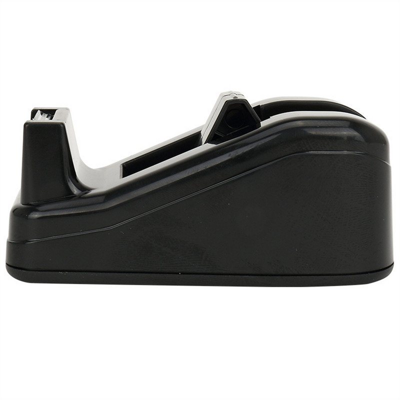 Dozator de bandă simplu eficient, negru, mare, de papetărie, tăietor de bandă adezivă, bandă de etanșare, dozator de bază pentru masă, consumabile de birou