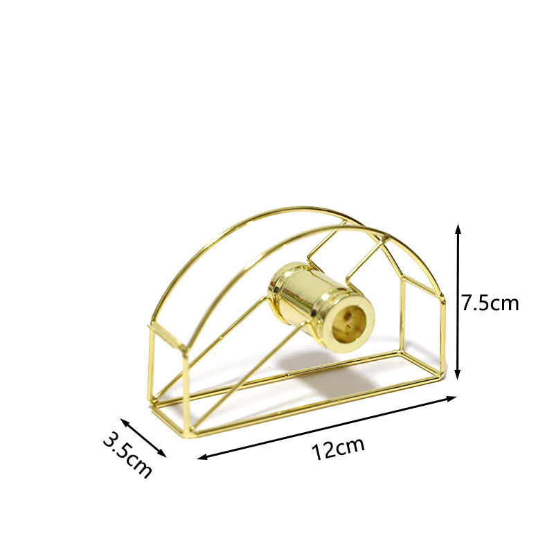 Distribuitor de bandă de aur din metal, organizatori de bandă Washi, tăietor de bandă de fier, pentru albume de albume, bricolaj, birou, școală, papetărie, suport pentru bandă