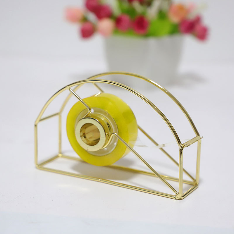 Distribuitor de bandă de aur din metal, organizatori de bandă Washi, tăietor de bandă de fier, pentru albume de albume, bricolaj, birou, școală, papetărie, suport pentru bandă