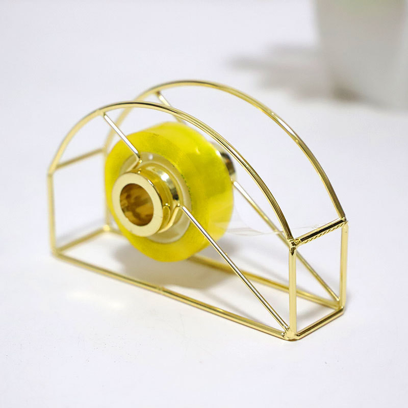 Distribuitor de bandă de aur din metal, organizatori de bandă Washi, tăietor de bandă de fier, pentru albume de albume, bricolaj, birou, școală, papetărie, suport pentru bandă