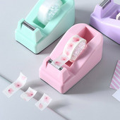 Dispenser de bandă din plastic de culoare solidă 1 buc. Suport de bandă de birou pentru tăietor Materiale de birou Culoare aleatorie