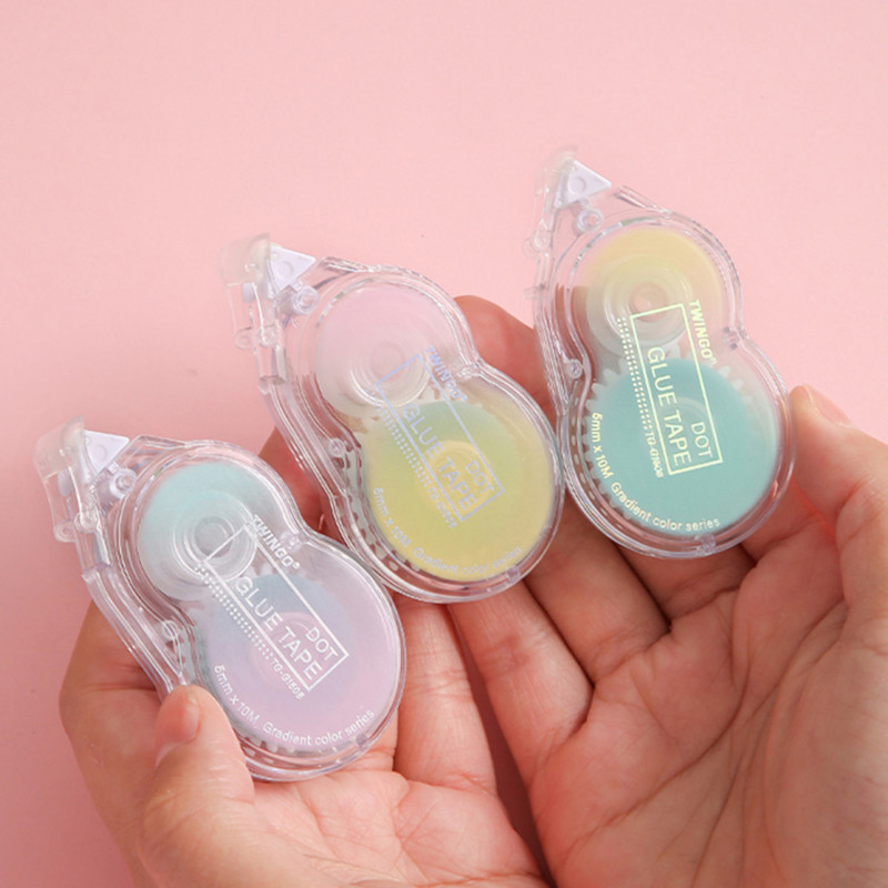 Mr.paper 3 stila Macaron boja Gradient Dot Ljepilo Kreativna japanska plastika Prozirna DIY dekoracija dvostrana ljepljiva traka