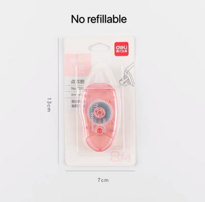 Dimi Creative 6mm*8m prozirna točkasta dvostrana traka valjak dozator ljepila školski uredski pribor