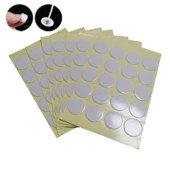 100 τμχ Αυτοκόλλητα με φυτίλι για κερί DIY 20mm Στρογγυλό αφρό διπλής όψης, ανθεκτικό στη θερμότητα κερί Σταθερή βάση βάσης Βάση κατασκευής κεριών