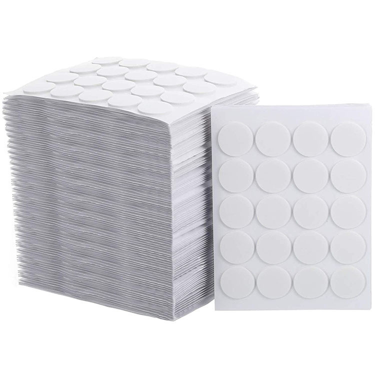 100 τμχ Αυτοκόλλητα με φυτίλι για κερί DIY 20mm Στρογγυλό αφρό διπλής όψης, ανθεκτικό στη θερμότητα κερί Σταθερή βάση βάσης Βάση κατασκευής κεριών