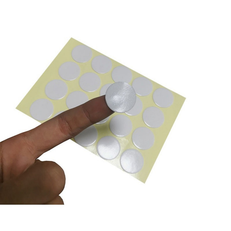 100 τμχ Αυτοκόλλητα με φυτίλι για κερί DIY 20mm Στρογγυλό αφρό διπλής όψης, ανθεκτικό στη θερμότητα κερί Σταθερή βάση βάσης Βάση κατασκευής κεριών