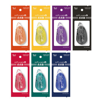 1 τεμ. Kokuyo Dotliner Glue Stick Multi Color Portable Size Tape Kolla dysided for Album Diary Photo Office School F185