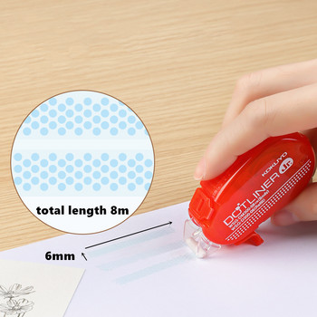 1 τεμ. Kokuyo Dotliner Glue Stick Multi Color Portable Size Tape Kolla dysided for Album Diary Photo Office School F185