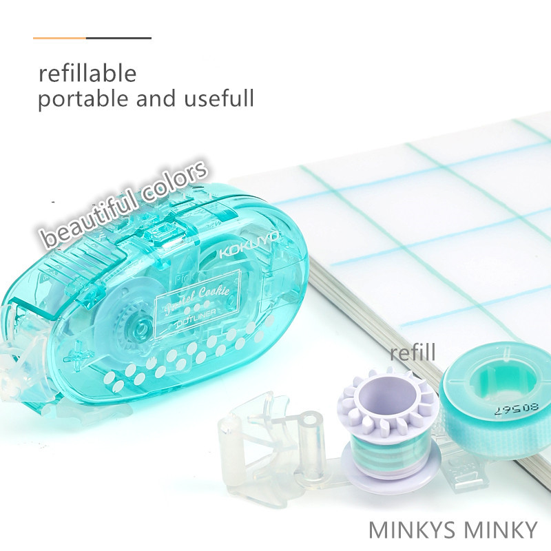 MINKYS 8M prozirna točkasta dvostrana traka za punjenje, valjak, dozator ljepila, školski uredski pribor