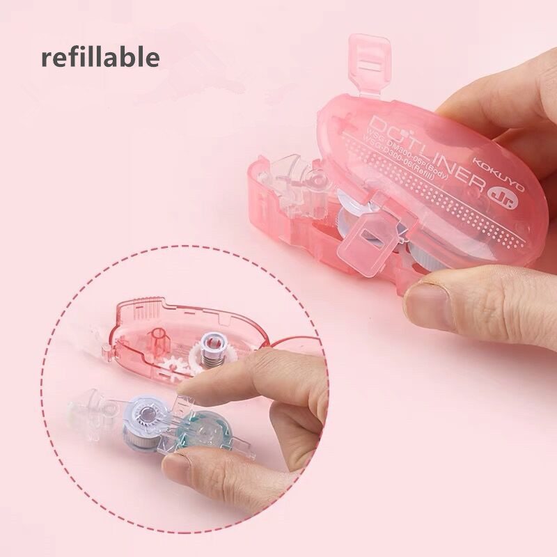 MINKYS 8M prozirna točkasta dvostrana traka za punjenje, valjak, dozator ljepila, školski uredski pribor