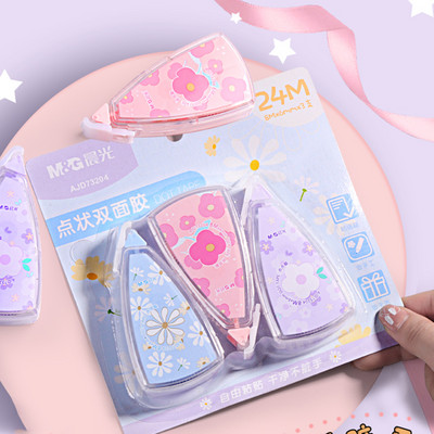 3 komada dvostrano ljepljive trake u obliku točkica u nasumičnim bojama DIY naljepnice Dnevnik Pribor slatka kreativna dopisnica 6 mm * 8 m