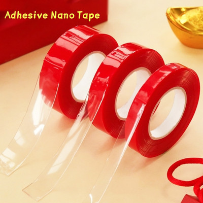 1 buc. Film roșu Nano bandă adezivă cu două fețe 10mm 15mm 20mm pentru album foto jurnal Rechizite de sărbătoare școlare A7268