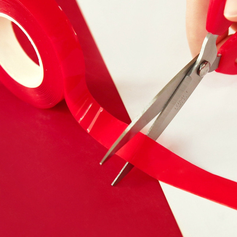 1db piros film kétoldalas ragasztós nanoszalag 10mm 15mm 20mm fotóalbumhoz, naplóhoz, iskolai ünnepi kellékekhez A7268