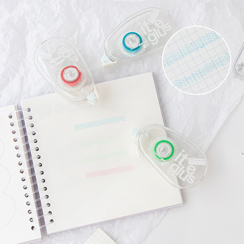 1kom Ljepljiva traka u boji 6mm*6m prozirno dvostrano ljepilo za naljepnice za albume dnevnika DIY papir Uredska škola F7137