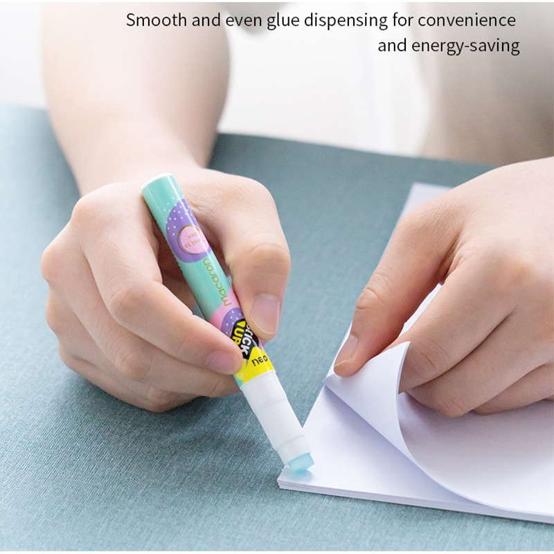 Αυτοκόλλητο ραβδί Kawaii Pen Shape Adhesive Glue Stick with Refill Creative Craft DIY Glue Tape Adhesives Glue Stick for Student Stationery
