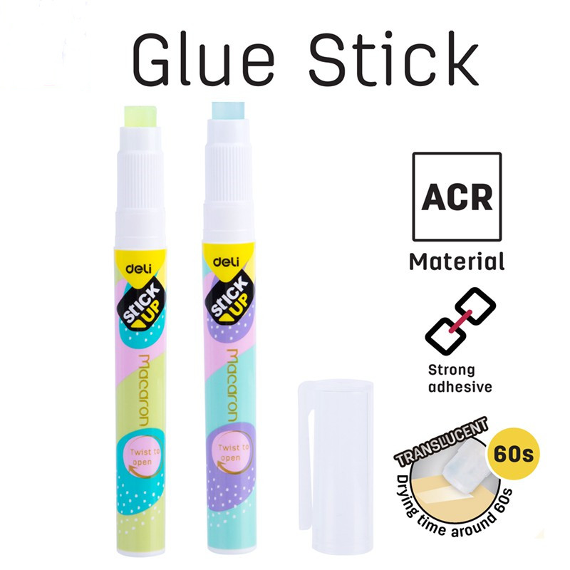 Αυτοκόλλητο ραβδί Kawaii Pen Shape Adhesive Glue Stick with Refill Creative Craft DIY Glue Tape Adhesives Glue Stick for Student Stationery