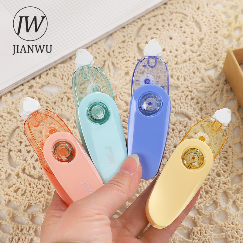 JIANWU 2 τεμ./σετ 5mm*3m Macaron Series Rotary Dispensing Dynamic Dense Dot Glue Design Glue Creative DIY Student Stationery