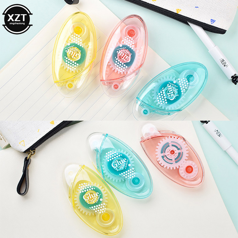 Creative 6MM*8M διαφανής κουκκίδα Διορθωτική ταινία διπλής όψης Roller αυτοκόλλητη κόλλα Σχολική αξεσουάρ γραφικής ύλης