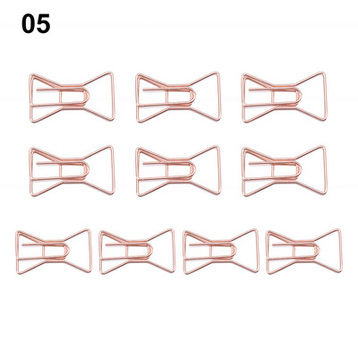 6 vnt / rinkinys tuščiavidurio dizaino metalinis segtuvas Ilgos uodegos spaustukai biuro rankinės knygos aplankas popierius, raštinės reikmenys žuvies segtukas