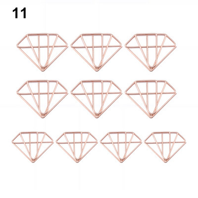 6 vnt / rinkinys tuščiavidurio dizaino metalinis segtuvas Ilgos uodegos spaustukai biuro rankinės knygos aplankas popierius, raštinės reikmenys žuvies segtukas