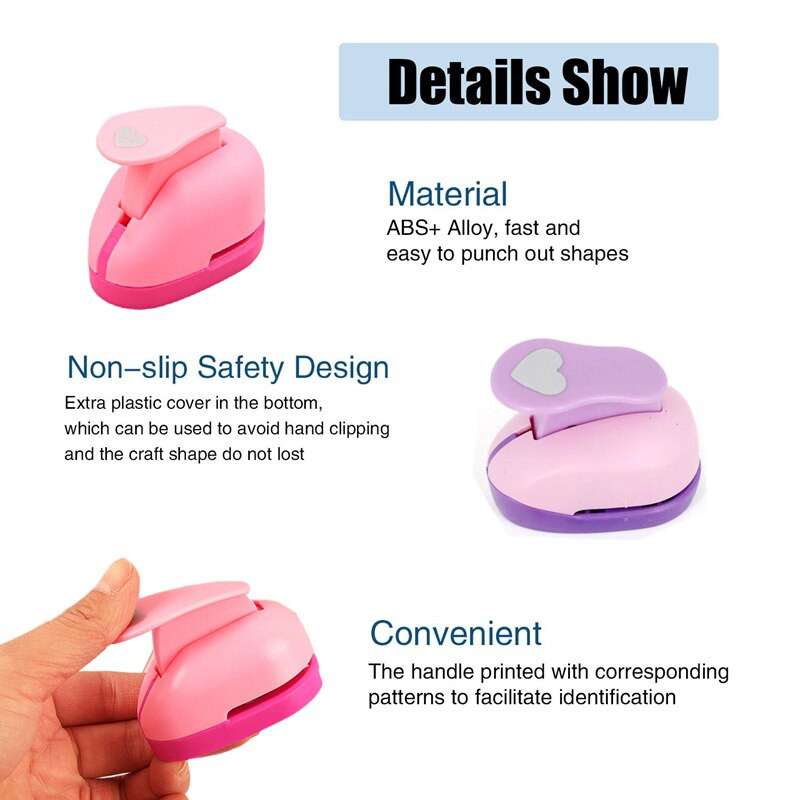 „Love Craft Hole Punches“ formos „Pasidaryk pats“ rankų darbo iškarpų perforatorius vaikams ir suaugusiems