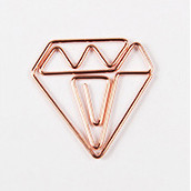 Rose Gold Love kirjaklamber Loominguline erikujuline modelleerimisklamber Metallist kontoritarvikud kirjaklambrid metallist kirjaklambrid Järjehoidja