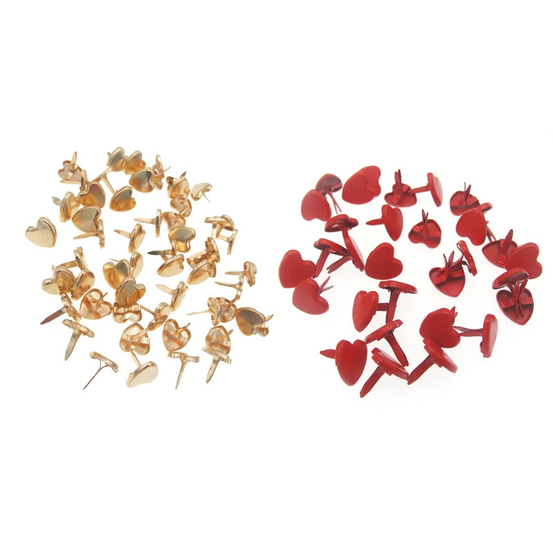 200 tk loominguliste südametaoliste metallist nööpnõelade jaoks Prossid komplekt Kodu Lasteaed Käsitöö Paberist Käsitöö Dekoratsioonitarbed Y3NC