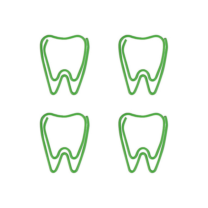 20 kom/kutija Slatke spajalice u obliku zelenog zuba Escolar knjižne oznake Photo Memo Stezaljka za ulaznice Kreativni pribor Školski uredski pribor