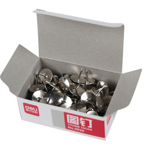 Deli 0020 Pushpin Thumb Tack Push Pins Επινικελωμένο Big Head Nail Cork Διακοσμητικά Γραφεία για το σπίτι Σχολείο Γραφείο