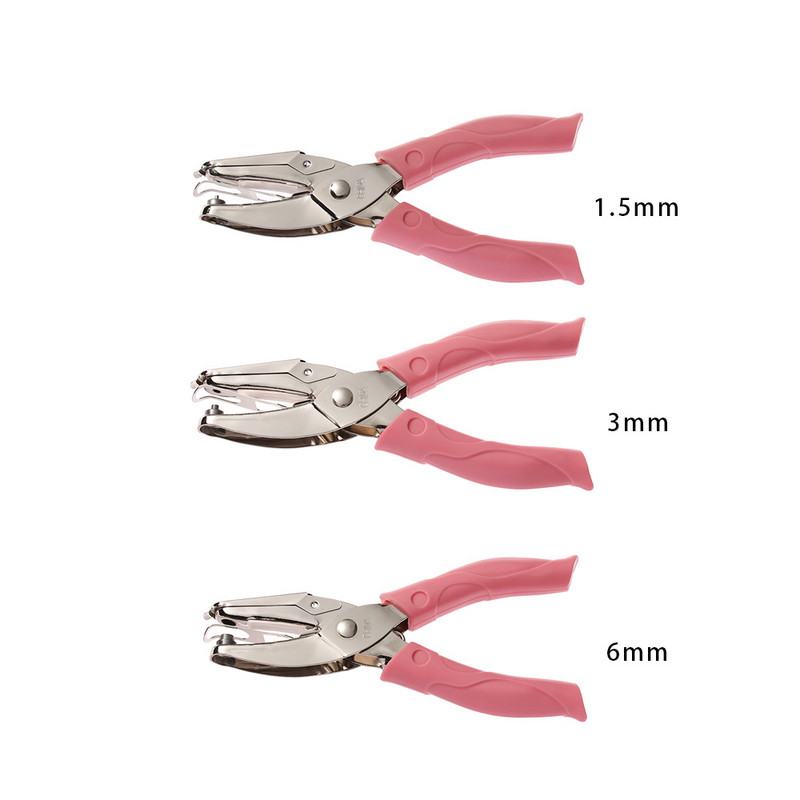 6 mm / 3 mm / 1,5 mm mažo formos apskritimas, metalinis viena rankinė skylutė, popierinis perforatorius, nešiojamojo kompiuterio įrišimas, raštinės reikmenų perforavimo rankiniai įrankiai