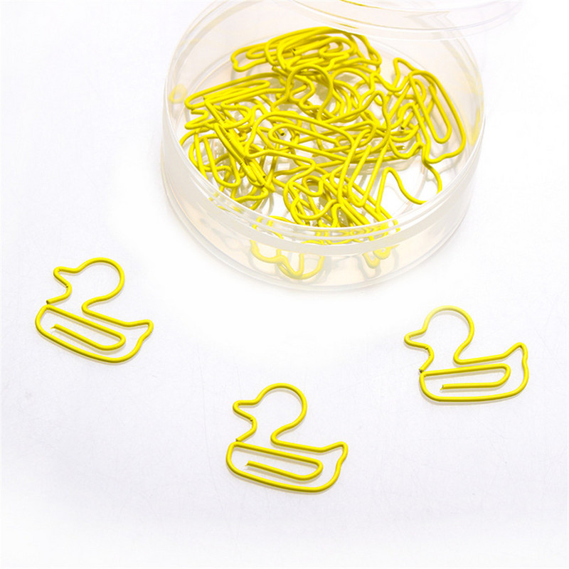 20kom/kutija Slatka životinja, patka, metalne oznake, spajalice za knjige, vezivo markera, foto memo, pisac, školski pribor