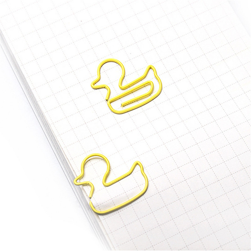 20kom/kutija Slatka životinja, patka, metalne oznake, spajalice za knjige, vezivo markera, foto memo, pisac, školski pribor