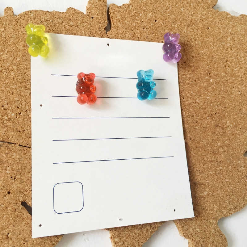 30 tk Väikese karu nööpnõelad koos korktahvliga fototeadetetahvlite pöidlaklambrid pulmafoto seinakaunistus Y3NC