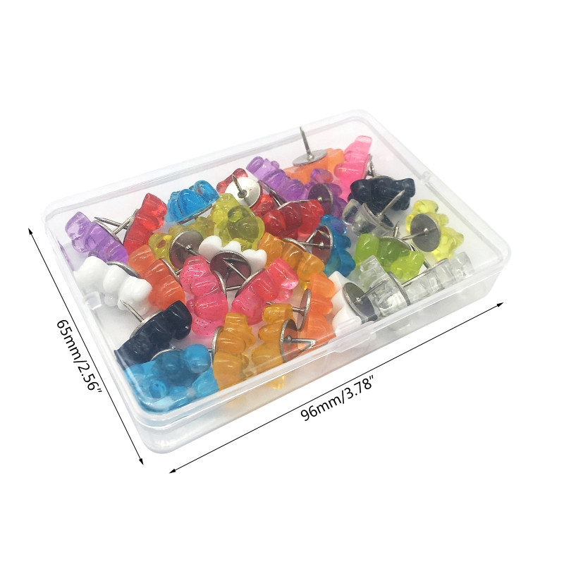 30 tk Väikese karu nööpnõelad koos korktahvliga fototeadetetahvlite pöidlaklambrid pulmafoto seinakaunistus Y3NC